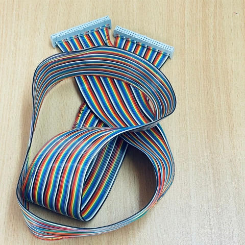 Cáp Bẹ Nhiều Màu Ruy Băng IDC 50 Pin 2.54mm Pitch Flat Ribbon Data Rainbow Color Cable Connector Type A Dài 1M