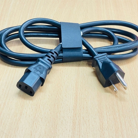 Dây Nguồn 3 Chân 2 Dẹt 1 Tròn Có Tiếp Địa NIHON WELL SHIN WS-001 WS-002 AC Power Cord Japan JIS C 8303 IEC C13 125V 7A 14AWG 3x0.75mm Dài 1.8M