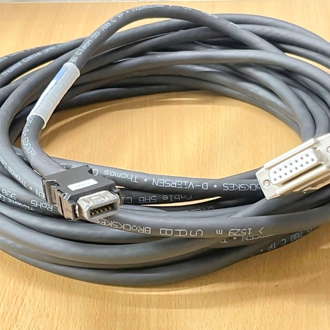 Cáp DB15 Pin D-Sub Female Metal to SM-10P 10 Pin DSK DEIE-LD277A-M10 BRoCKSKES D-VIERSEN Thomas Cable SAB Clean SD 788 C TP 7X2X0,25mm² dài 10M