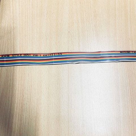 Cáp Bẹ Nhiều Màu MISUMI MAS-SFKK-SCL-20 IDC 20 Pin Dài 1M Rainbow Color Flat Ribbon Cable AWM STYLE 2651 E81221-SS 20 Wire 7/0. 127mm (AWG-28) 105°C 300V
