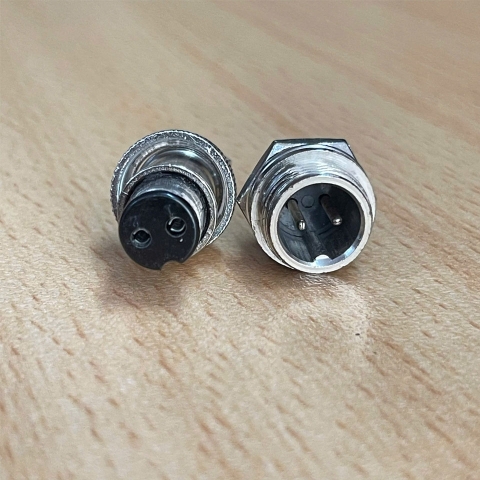 Bộ Jack GX12 2 Pin Male + Female Screw Type Electrical Socket Connector Aviation Plug
