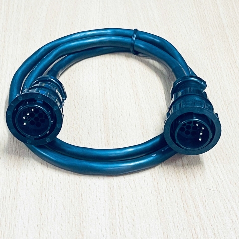 Cáp 1M 3.3ft SMEMA COM 12-44144_B_E03KD + Connector AMP 182649-1 SMEMA 4 Pin Male to Male Cable E41447 2464 VW-1 HITACHI-T Use Signal Control Between Machines in SMT Line Samsung Hanwha Fuji.