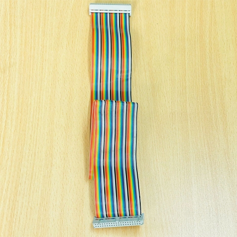 Cáp 40 Pin IDC Flat Ribbon Rainbow Cable Female to Female Header 2x20P 40 Wire With 2.54mm Pitch Connector Length 50Cm