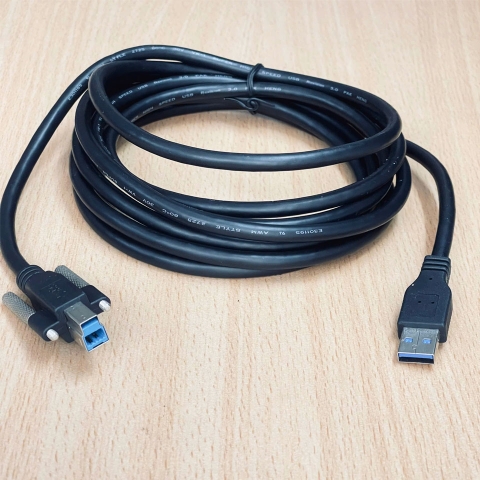 Cáp Original Industrial Camera USB 3.0 Type A to Type B Cable Locking Screw Dài 3M
