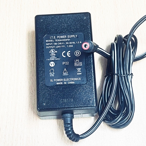 Adapter 24V 1.33A ITE TE30A2403F01 Connector Size 5.5mm x 2.5mm For Barcode Scanners, Document Scanners