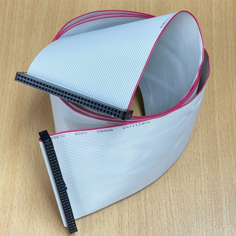 Cáp 64 Pin 2.54mm Pitch 2x32P 64 Wire Female to Female IDC Flat Ribbon Cable Grey Dài 1.2M