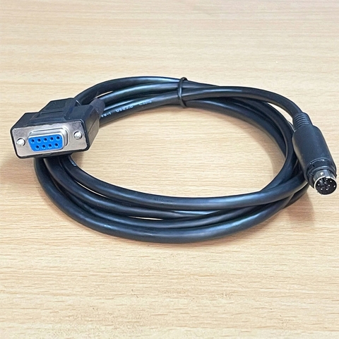 Cáp Lập Trình PLC Dòng H0U/1U/2U Kết Nối Bảng Điều Khiển Cảm Ứng INOVANCE IT5/IT6 IT5070E, IT6070T Cable MD8M Cable RS422 Mini Din 8 Pin to DB9 Female Dài 3M