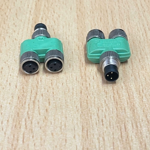 Đầu Nối Chữ Y PHOENIX CONTACT A Code M8 3 Pin M8 Y Splitter Coding A Coded 3 Pin Male to 2xFemale Screw Locking Circular Connectors
