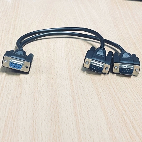 Cáp Chia Chữ Y Nối Tiếp RS232 Y Splitter Cable DB9 Female to 2 DB9 Male Dài 0.2M For Computers Mediacal Equipment PLC