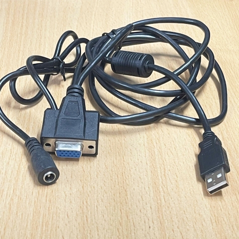 Cáp DM100-USB-000 Dài 1.8M Cable USB to DB15 HD VGA Female + DC Power Connector For Cognex DataMan DM50 DM60 DM70 DM150 DM-150S Barcode Reader