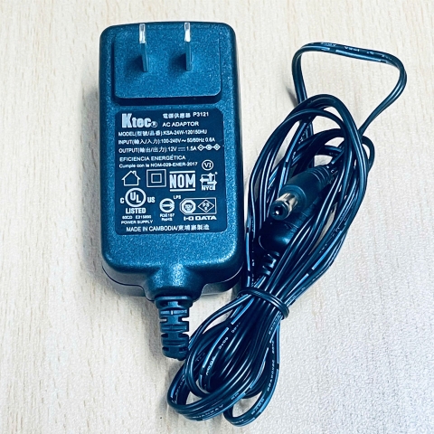 Adapter 12V 1.5A 18W KTEC KSA-24W-120150HU US Plug Power Cord DC Connector Size 5.5mm x 2.5mm