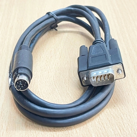 Cáp Kết Nối DOPACAB2A20L UC-MS020-06A For PLC to Màn Hình Hiển Thị HMI Delta DOP RS232 8 Pin Mini DIN Male to DB9 Male Serial Dài 1.8M