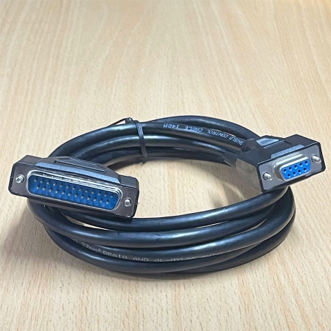 Cáp Máy Cắt Decal MIMAKI CG-130FXII Cutter Plotter Serial Com Cable RS232 DB9 Female to DB25 Male Black Length 5M