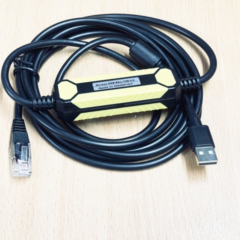 Cáp Lập Trình USB-S6-L-T00-3.0 AMSAMOTION Dài 2.5M Cable CH340 Chip USB TTL RS232 to RJ45 For Inovance IS620P/N/F 600P SV660N SV630P CN3 Series Servo Connect Witch Computer Download/Upload Data