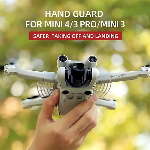 Mini 4/3 Pro Hand Guard for Mini 3 Drone, Quadcopter Camera Mount, Safety Protector Plate for Takeoff & Landing, Plastic Material, Battery Not Included