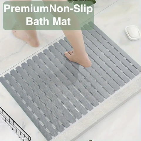 Thảm tắm chống trượt 1 cái, thảm cho bồn tắm có cốc hút và lỗ thoát nước, thảm sàn phòng tắm, có thể giặt máy, phụ kiện phòng tắm