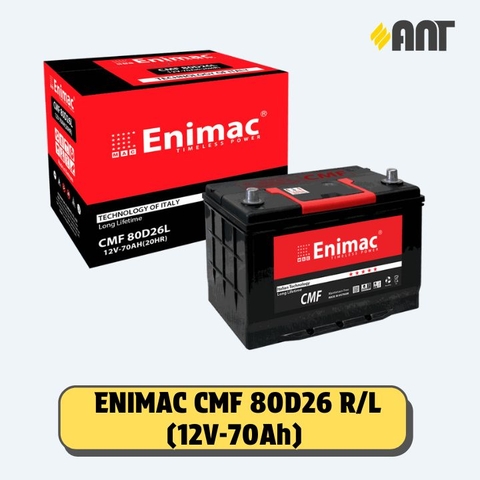 Ắc quy Enimac CMF 80D26 R/L (Giá áp dụng cho đổi bình cũ, giá bình mới 1.784.907Đ)
