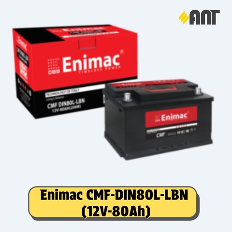 Ắc quy Enimac CMF DIN80L-LBN (Giá áp dụng cho đổi bình cũ, giá bình mới 2.173.740Đ)