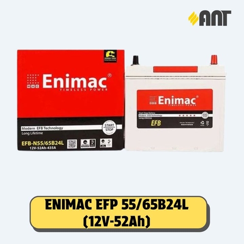 Ắc quy Enimac EFP 55/65B24L (Giá áp dụng cho đổi bình cũ, giá bình mới 1.456.638Đ)