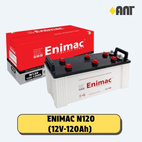 Ắc quy Enimac N120 - Giá áp dụng cho đổi bình cũ, giá bình mới 2.712.758Đ