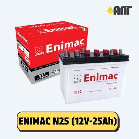 Ắc quy Enimac N25 - Giá áp dụng cho đổi bình cũ, giá bình mới 847.798Đ