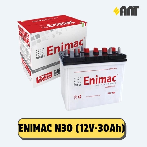 Ắc quy Enimac N30 - Giá áp dụng cho đổi bình cũ, giá bình mới 920.543Đ