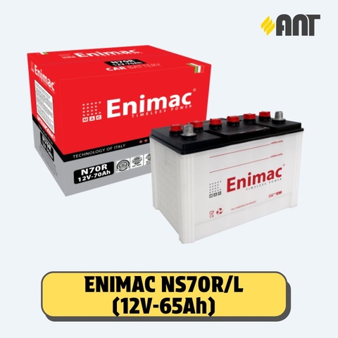 Ắc quy Enimac NS70 R/L - Giá áp dụng cho đổi bình cũ, giá bình mới 1.639.970Đ