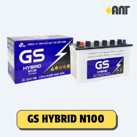 Ắc quy GS Hybrid N100 - Giá áp dụng cho đổi bình cũ, giá bình mới 2.260.000Đ