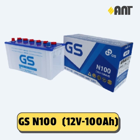 Ắc quy GS N100 - Giá áp dụng cho đổi bình cũ, giá bình mới 2.187.000Đ