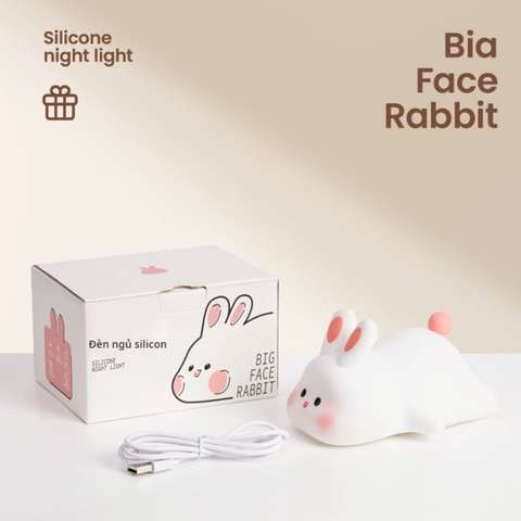 Đèn ngủ silicon đa màu Thỏ Mập dễ thương