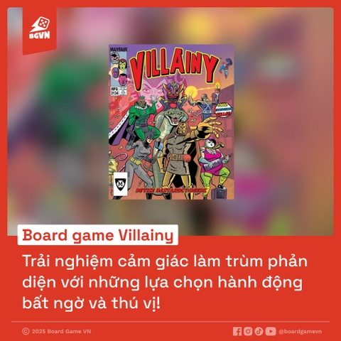 Giới thiệu board game Villainy - Thực hiện kế hoạch đen tối, cười thả ga, đánh bại siêu anh hùng!