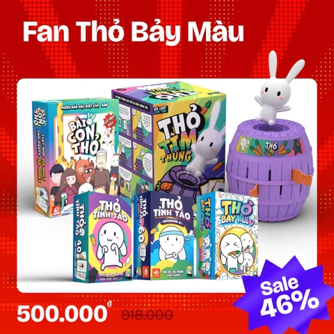 🐰🌈 Combo Fan Thỏ Bảy Màu