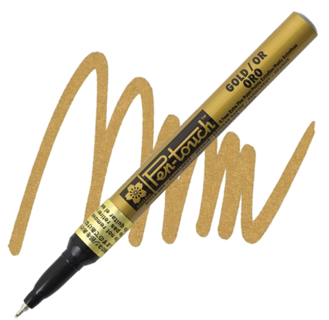 Bút Đánh Dấu Sakura Pentouch Ngòi Nhỏ 0.7MM - Màu Vàng Nhũ