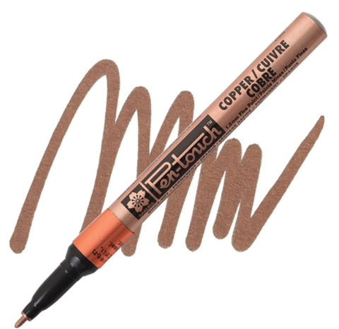 Bút Đánh Dấu Sakura Pentouch Ngòi Trung 1.0MM - Màu Nhũ Đồng