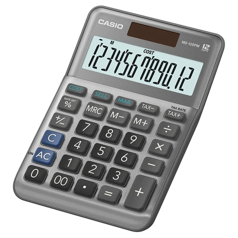 Máy Tính Văn Phòng Casio MS-120FM - Màu Xám