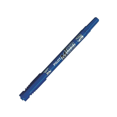 Bút Pilot Lông Dầu Twin Marker Ngòi 0.8 - 2mm- Mực Xanh/SCA-TM-L