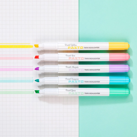 Hộp 5 Bút Dạ Quang Pastel 2 Đầu Pazto HL-016