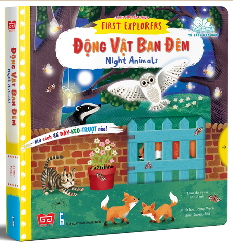Sách Chuyển Động - First Explorers - Night Animals - Động Vật Ban Đêm - Jenny Wren