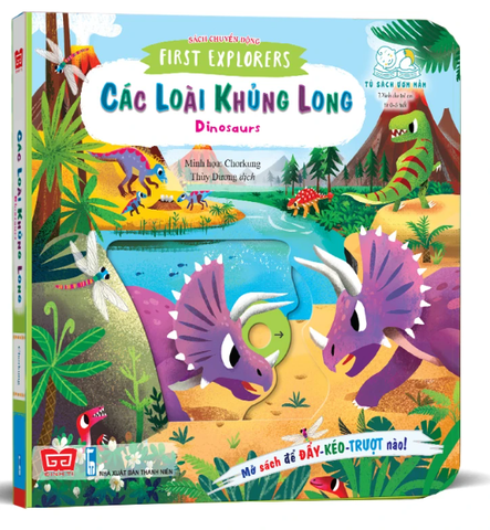 Sách Chuyển Động - First Explorers - Dinosaurs - Các Loài Khủng Long - Chorkung