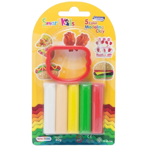 Sáp Nặn 5 Màu Kèm 1 Khuôn Tạo Hình American Food SK-BL5M1R02