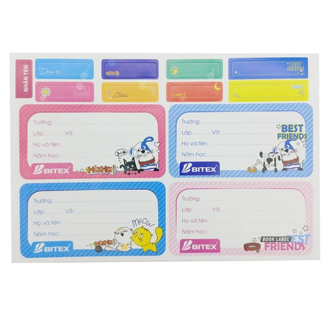 Nhãn Vở Best Friend LB04 (20 Nhãn Vở)