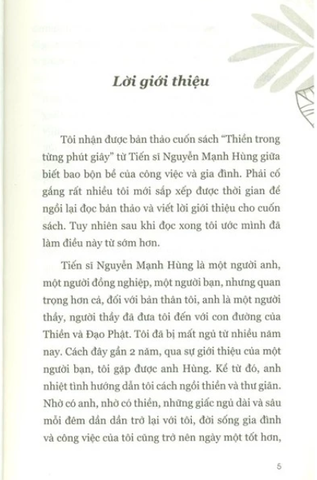 Thiền Trong Từng Phút Giây