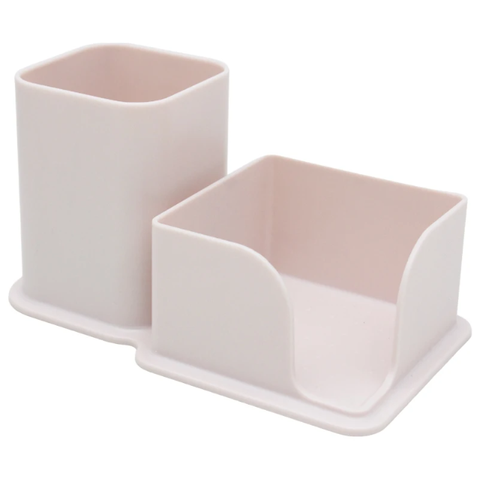 Ống Cắm Bút & Khay Giấy Note PS-003 - Màu Hồng