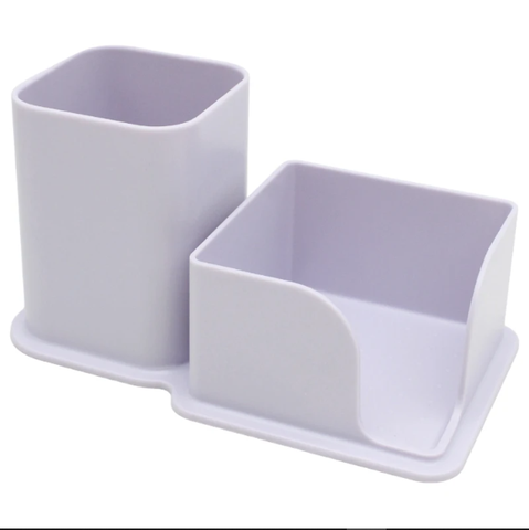 Ống Cắm Bút & Khay Giấy Note PS-003 - Màu Tím