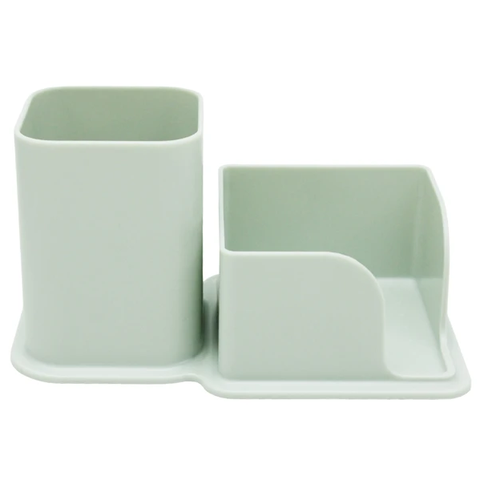 Ống Cắm Bút & Khay Giấy Note PS-003 - Màu Xanh