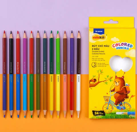 Hộp 20 Bút Chì Màu 2 Đầu Colokit CPC-C035