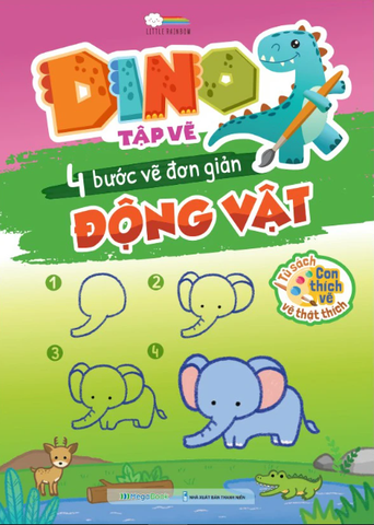 Dino Tập Vẽ - 4 Bước Vẽ Đơn Giản - Động Vật