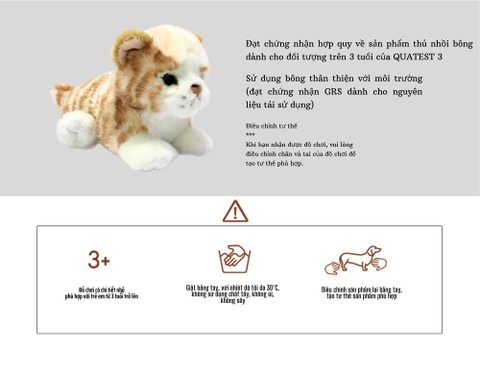 Thú nhồi bông BE MY - Orange tabby cat 8"