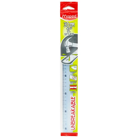 Thước học sinh không gãy 30cm - Maped - Màu Xanh