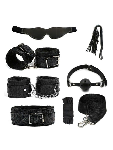 Bộ đồ chơi bằng da BDSM 10 món
